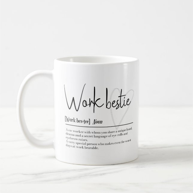 Bearbetning Bestie Definition Mugg Gift (Vänster)