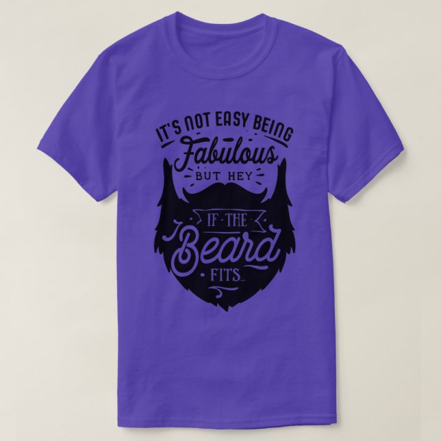 Beard Älskare Gift Fabulous Beard T Shirt (Design framsida)