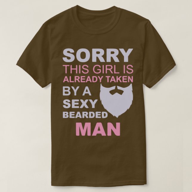 Beard Älskare Girl T Shirt (Design framsida)