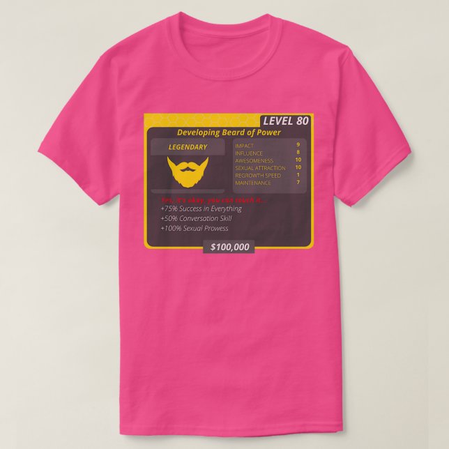 Beard av Power Classic TShirt T Shirt (Design framsida)