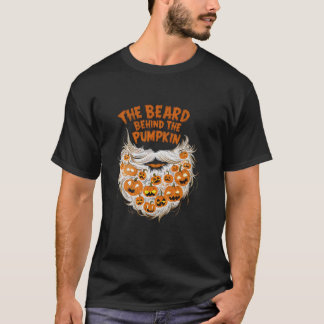 Beard bakom pumpkin Halloween Funny Pregn T Shirt