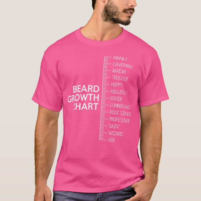 Beard Beard Growth Chart T Shirt (Framsida)