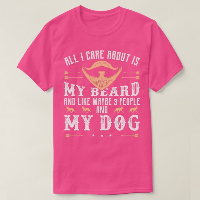 Beard Bearded Collie Mustache Fight Hair Gift 24 T Shirt (Design framsida)