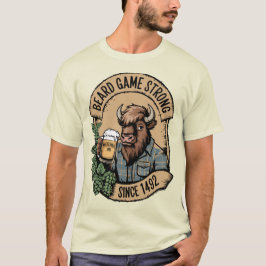 Beard Game Strong Wilderness Bison IPA Design T Shirt