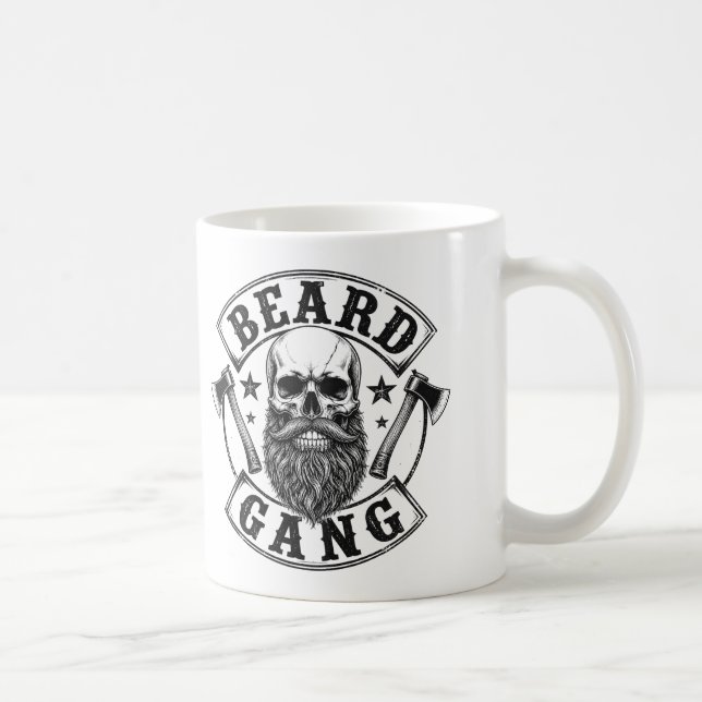 Beard Gang | Roliga Skäggiga Män & Skäggälskare  Kaffemugg (Höger)