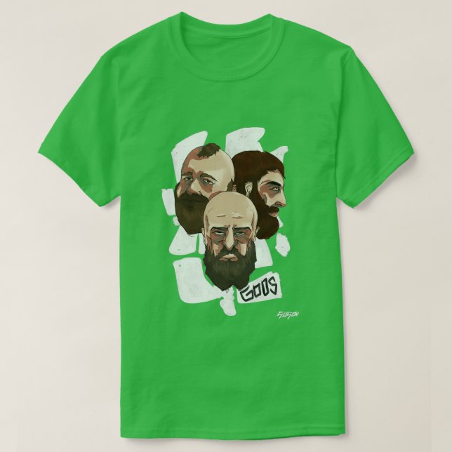 Beard Gods Beard Älskare har inte shave Funny Bear T Shirt (Design framsida)