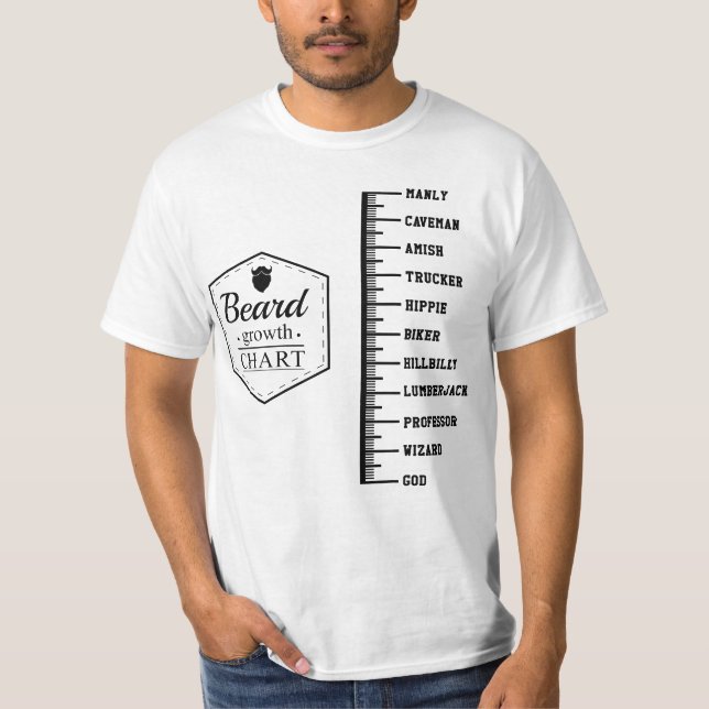 Beard Growth Chart T Shirt (Framsida)