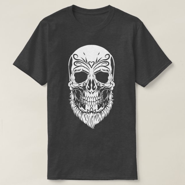 Beard Hipster Manar Fullt Beard Beards indragen 3 T Shirt (Design framsida)
