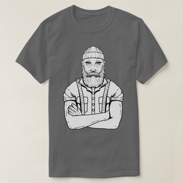 Beard Hipster Manar Fullt Beard Beards indragen 4 T Shirt (Design framsida)