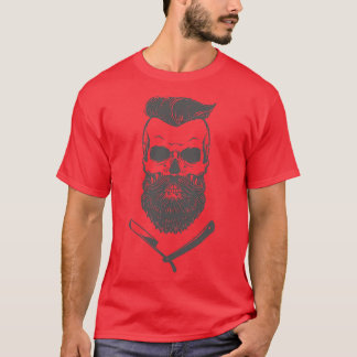 Beard hipster skalle t shirt