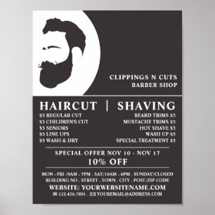 Beard Logotyp, Manar Barbers Reklam Poster