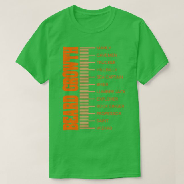Beard LoverBeard ChartBeard Growth Classic TShirt T Shirt (Design framsida)