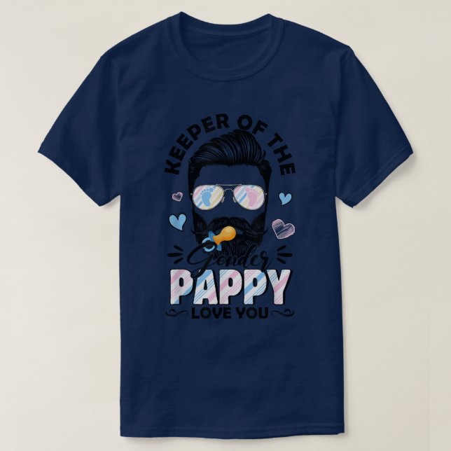 Beard Manar-innehavare av Gender Pappy Kärlek du G T Shirt (Design framsida)