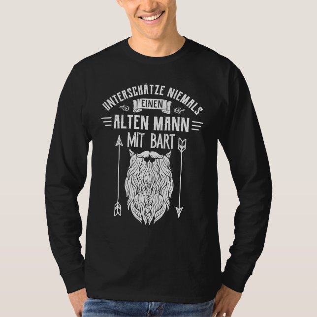 Beard motif for beard wearers with full beard Alte T Shirt (Framsida)