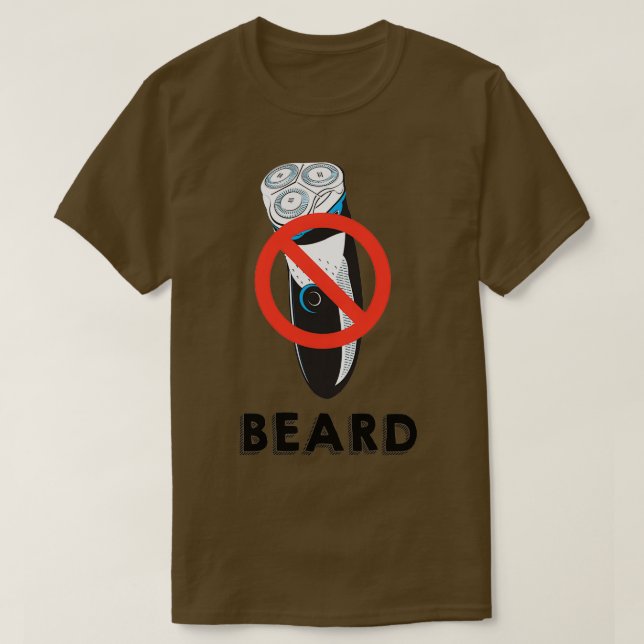 Beard No Razor Classic TShirt T Shirt (Design framsida)