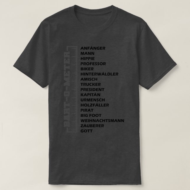 Beard O Meters 2 T Shirt (Design framsida)