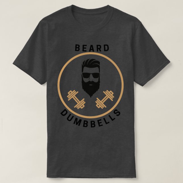 Beard och Dumbbells T Shirt (Design framsida)