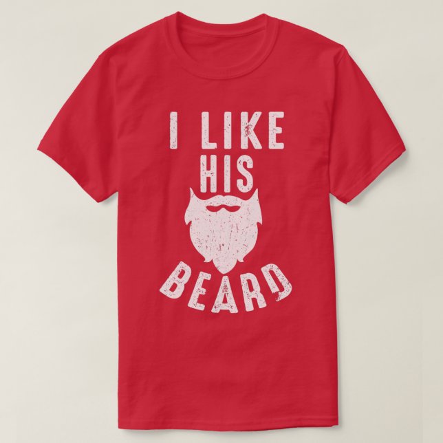 Beard och Mustache Älskare gillar hans Beard Women T Shirt (Design framsida)