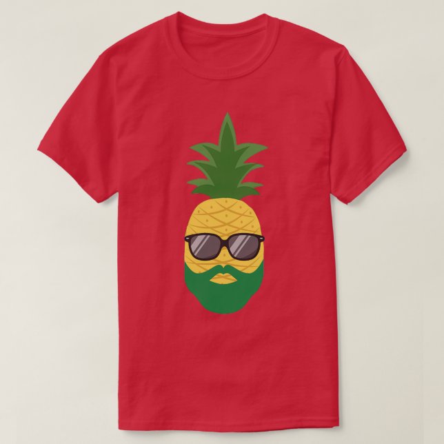 Beard Pineapple T Shirt (Design framsida)