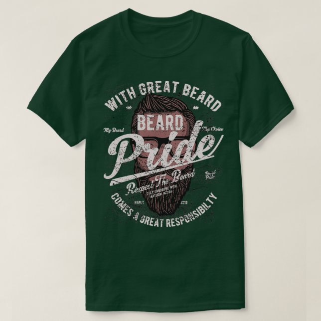 Beard Pride 1 T Shirt (Design framsida)