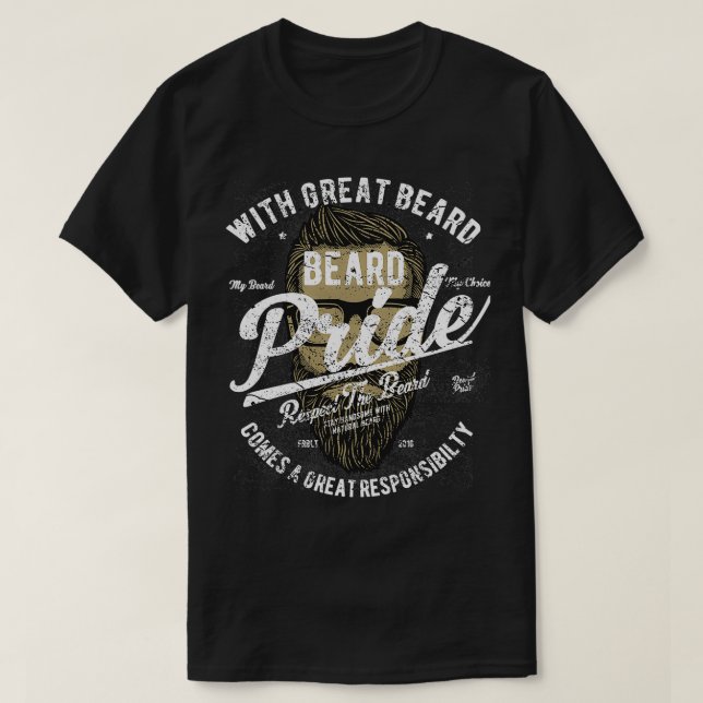 Beard Pride 9 T Shirt (Design framsida)