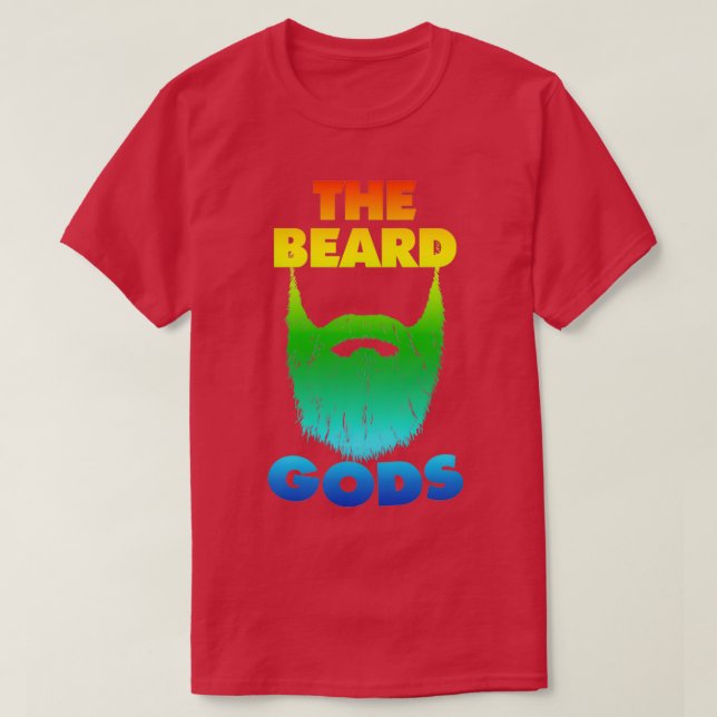 Beard Pride Shirt Beard Älskare Shave Colorful T (Design framsida)