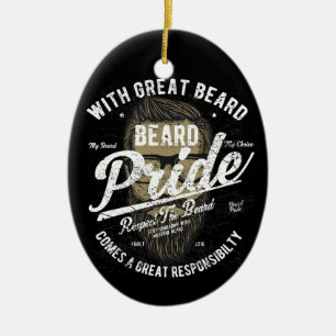 Beard Pride Underbart Underbart ansvar Julgransprydnad Keramik