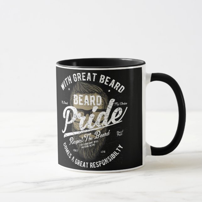 Beard Pride | Underbart Underbart ansvar Mugg (Höger)