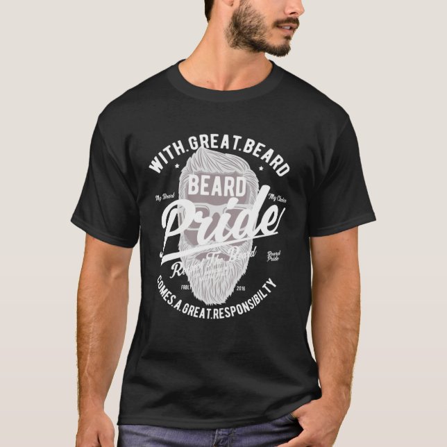 Beard Pride  Vintage Mens Beard Pride T Shirt (Framsida)