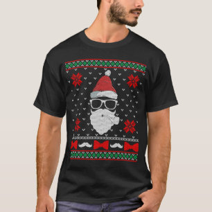 Beard Proud Santa Hipster Ugly jul Helgdag P T Shirt