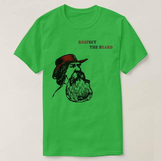 Beard Respect T Shirt (Design framsida)