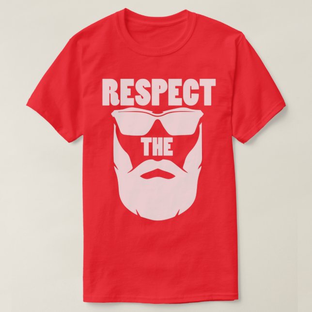 Beard respekterar skägget t shirt (Design framsida)
