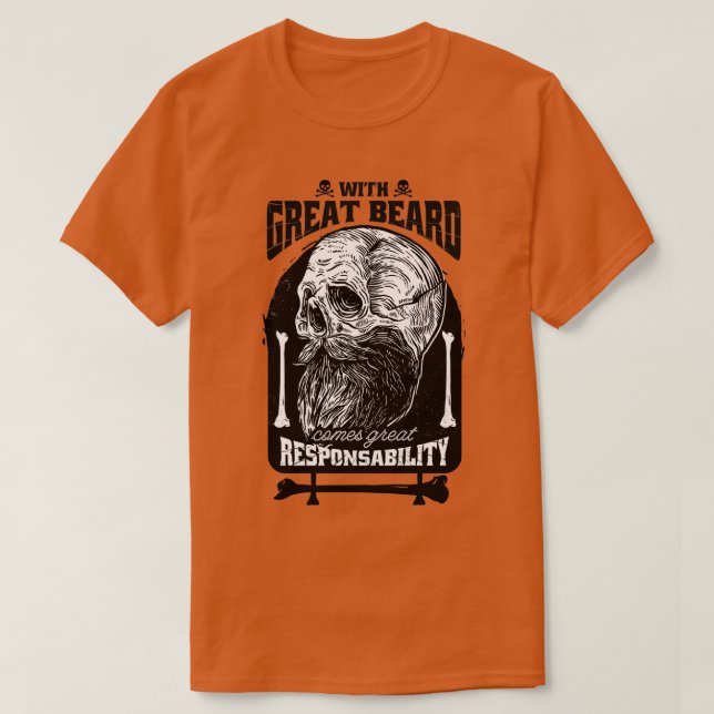 Beard Responsibility Classic TShirt T Shirt (Design framsida)