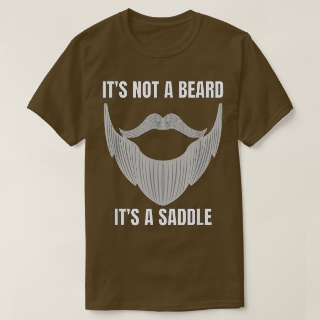 Beard Saddle Funny Bearded Funcle 1 T Shirt (Design framsida)