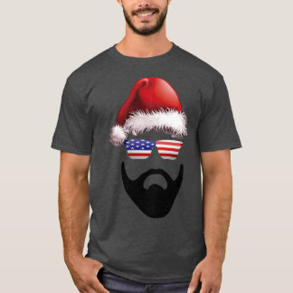 Beard Santa Hat jul, Amerika T Shirt