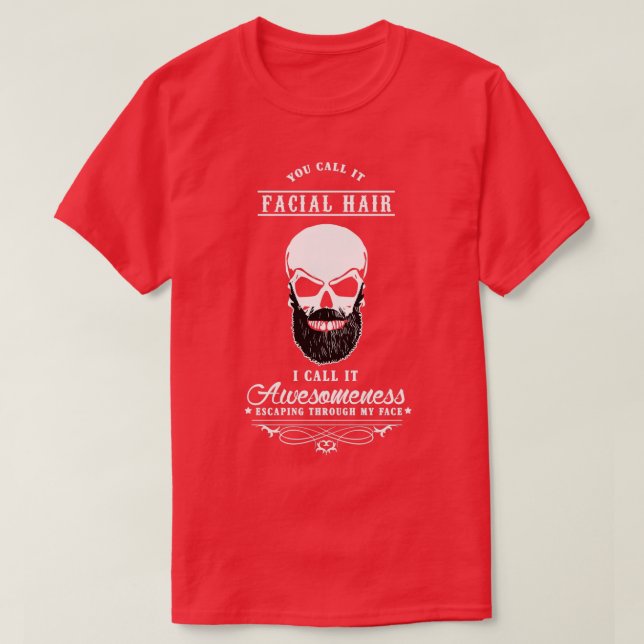 Beard Shirts För manar Funny 1 T Shirt (Design framsida)