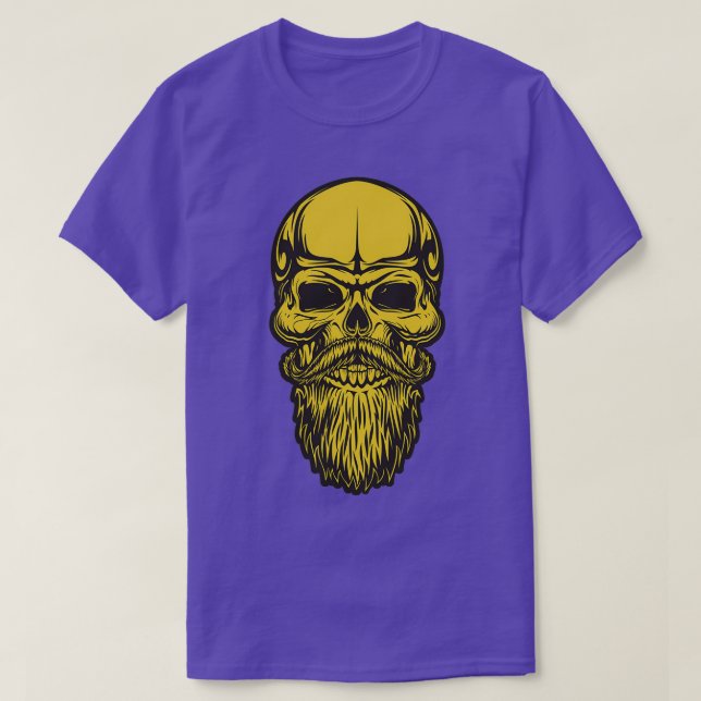 Beard Skull 2 T Shirt (Design framsida)
