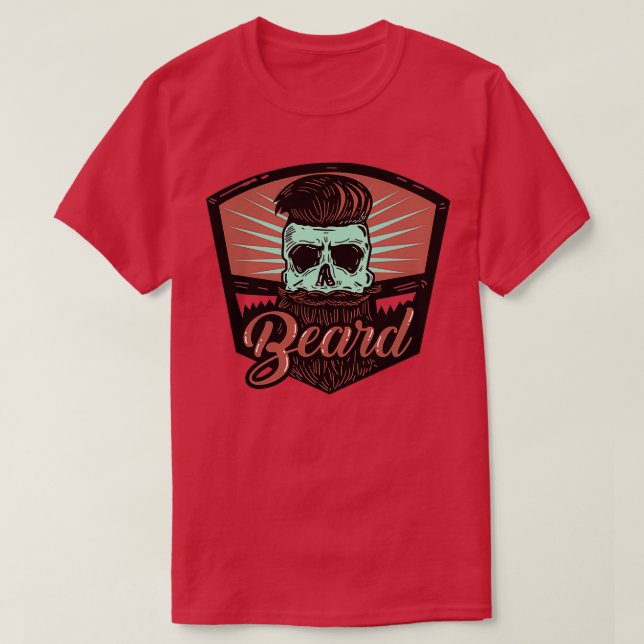 Beard Skull Beard Hipster T Shirt (Design framsida)