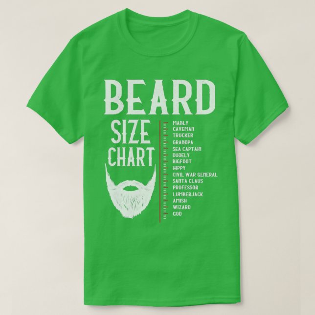 Beard Storlek Chart Beards Length Manar M T Shirt (Design framsida)
