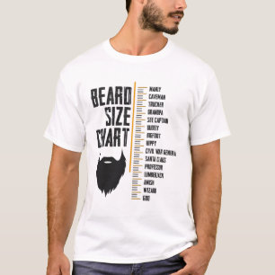 Beard Storlek Chart Manly Grottman Manar Funny T Shirt