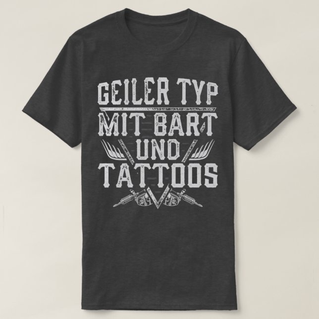 Beard Tattoos 2 T Shirt (Design framsida)