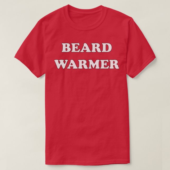 Beard Warmer Funny Design Mörk, läge T Shirt (Design framsida)