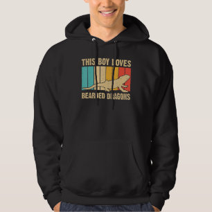 Beardad dragon för boys Kids Reptile Iguana Lizard Hoodie