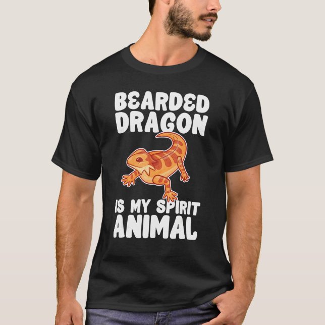 Beardad drake är min andliga djurödla reptil t shirt (Framsida)
