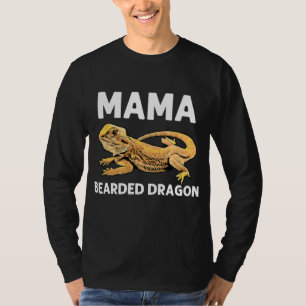 Beardad drakgåva till Mamma Kvinnor Pogona Lizard T Shirt