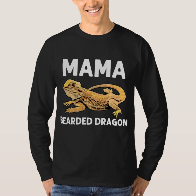 Beardad drakgåva till Mamma Kvinnor Pogona Lizard T Shirt (Framsida)