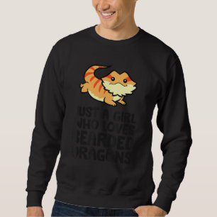 Beardad drakreptil bara en flicka som Kärlek Beard Lång Ärmad Tröja