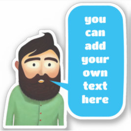 Beardad man klistermärken