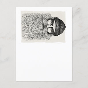 Beardad man vykort