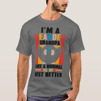 Beardad morfar som en normal, bättre t shirt